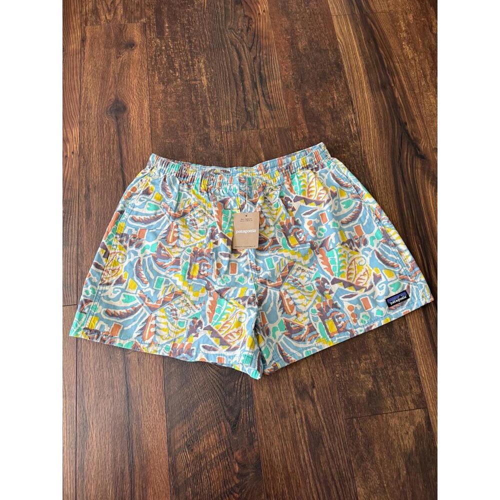 Patagonia Multicolor Printed Women’s Shorts - Light Blue, Yellow, Green